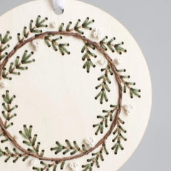 PINE WREATH ORNAMENT EMBROIDERY KIT By HNB House Embroidery
