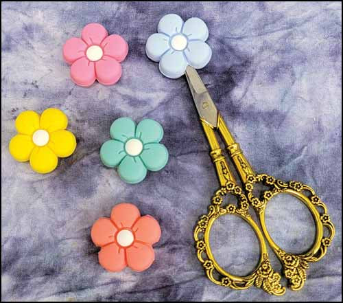 Pretty Daisy Scissors Point Protectors Pcg of 5