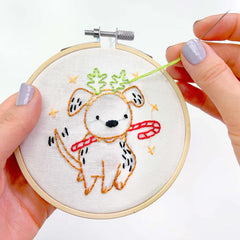 CHRISTMAS PUPPY EMBROIDERY KIT By Penguin & Fish Embroidery