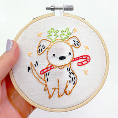 CHRISTMAS PUPPY EMBROIDERY KIT By Penguin & Fish Embroidery
