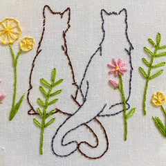 Purr of Heart Cat Embroidery Kit By Stitches By Tiff
