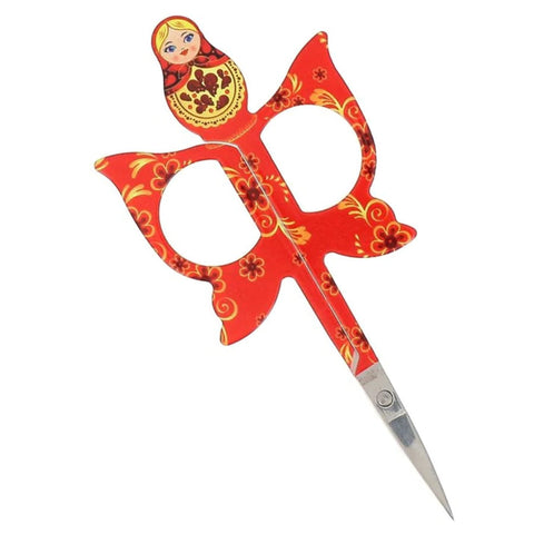 BOHIN MATRIOCHKAS EMBROIDERY SCISSORS-Red