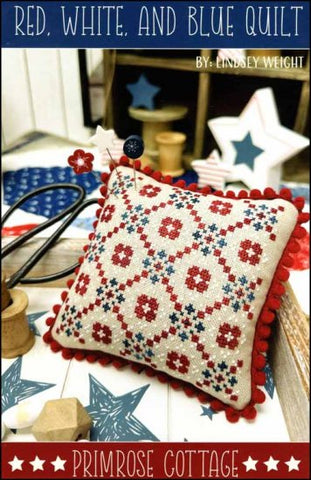 Red, White and Blue Quilt by Primrose Cottage Stitches Counted Cross Stitch Pattern