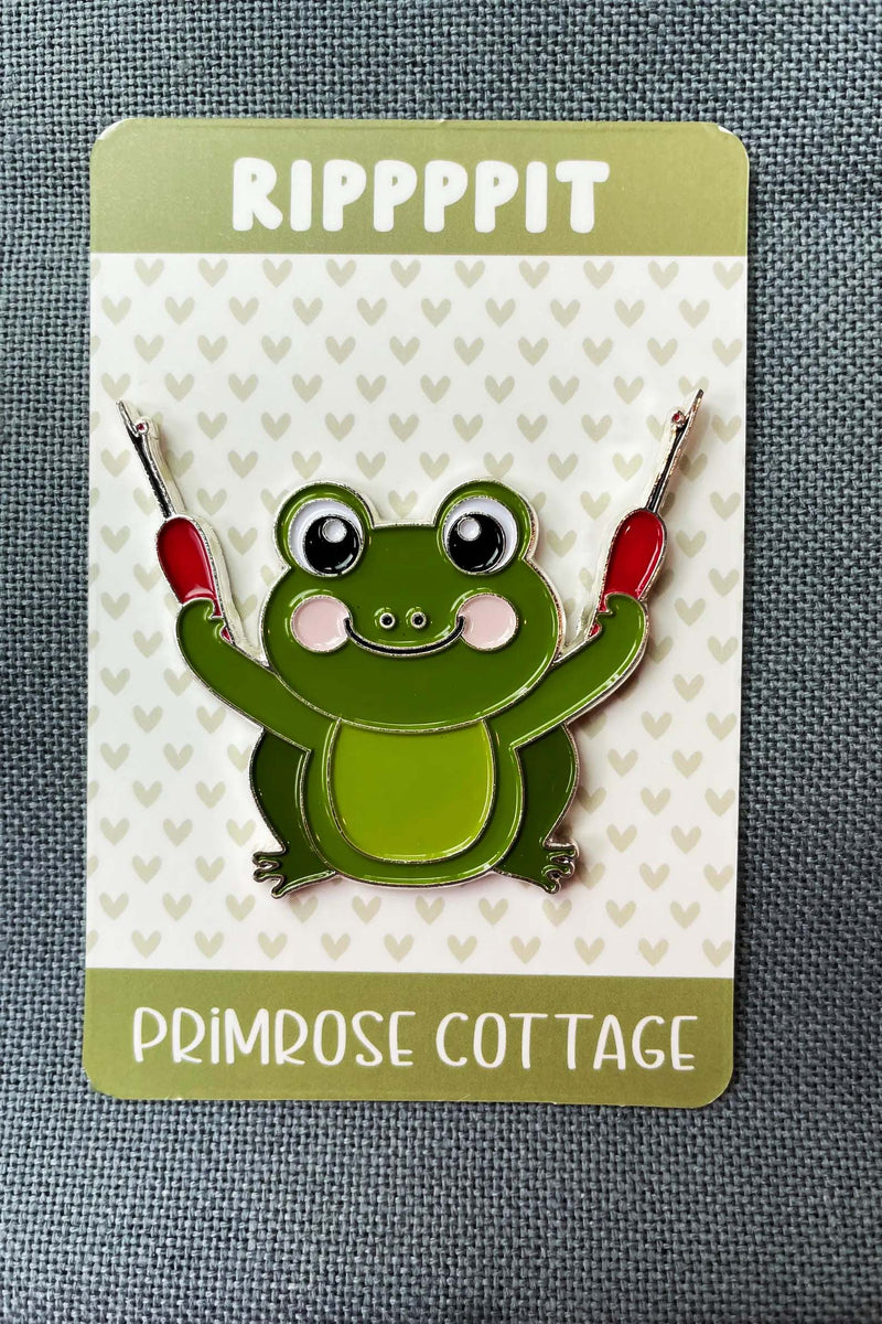Rippppit Frog Needle Minder By Primrose Cottage Stitches