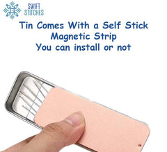 ROSE GOLD SLIDE TOP SMALL TIN CONTAINER STORAGE OR NEEDLE CASE