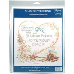 Seaside Wedding Record (14 Count) by Dianne Arthurs for Imaginating Counted Cross Stitch Kit 7.25"X10"