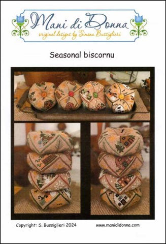 Seasonal Biscornu By Mani di Donna Counted Cross Stitch Pattern