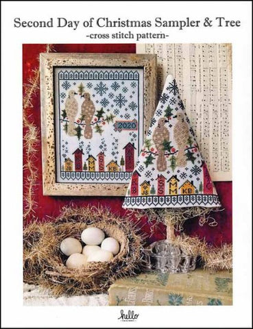 Second Day Of Christmas Sampler and Tree by Hello by Liz Mathews Counted Cross Stitch Pattern
