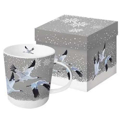 Snowfall Cranes Gift-Boxed Contemporary Mug Designed by Vicki Sawyer from PPD