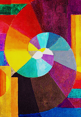 The Beginning Panel 16x23 by Expressionist Artist Paul Klee Counted Cross Stitch Pattern DIGITAL DOWNLOAD