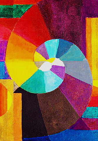 The Beginning Panel 16x23 by Expressionist Artist Paul Klee Counted Cross Stitch Pattern