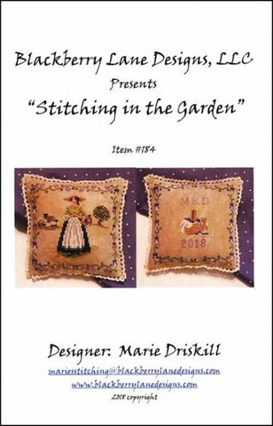 Stitching in the Garden by Blackberry Lane Designs Counted Cross Stitch Pattern