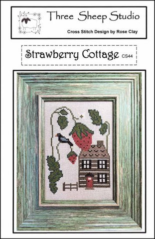 Strawberry Cottage by Three Sheep Studio Counted Cross Stitch Pattern