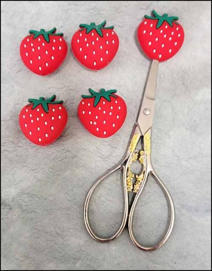 Strawberry Scissors Point Protectors Pckg of 5 | Orenco Originals LLC