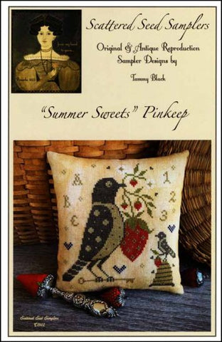 Summer Sweets Pinkeep by Scattered Seed Samplers Counted Cross Stitch Pattern