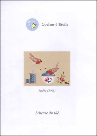 TEA TIME-L'heure du the" By Couleur d'Etoile Counted Cross Stitch Pattern