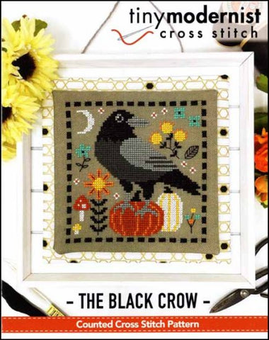 The Black Crow By The Tiny Modernist Counted Cross Stitch Pattern