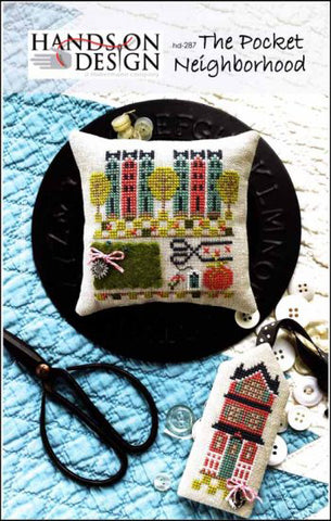 The Pocket Neighborhood Pin Cushion and Fob by Hands on Design Counted Cross Stitch Pattern