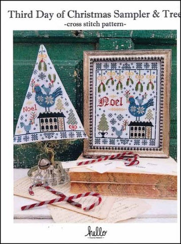 Third Day Of Christmas Sampler and Tree by Hello by Liz Mathews Counted Cross Stitch Pattern