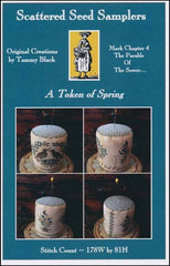 A Token of Faith Pinkeep Drum  by Scattered Seed Samplers Counted Cross Stitch Pattern