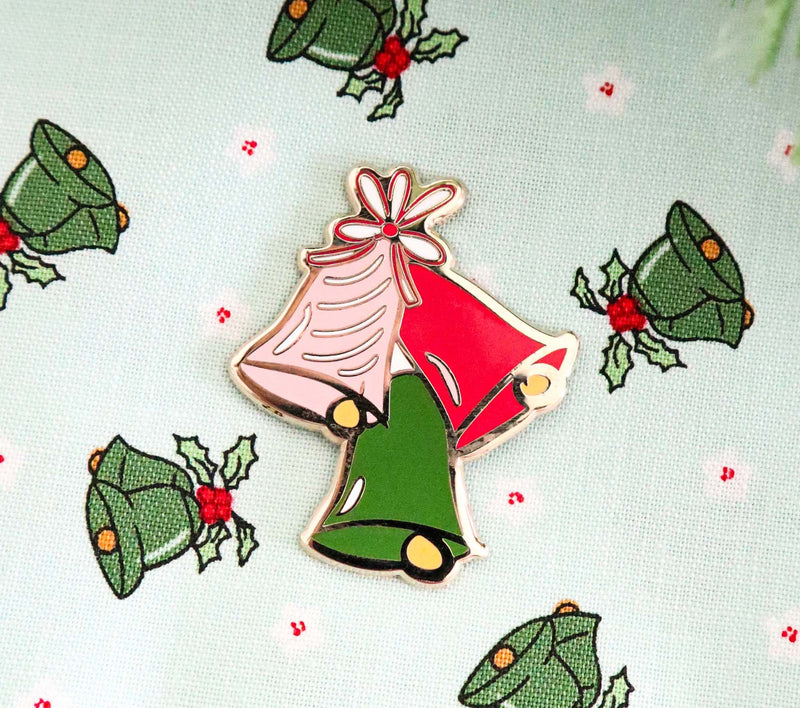 Christmas Jingle Bells Magnetic Needle Minder by Flamingo Toes