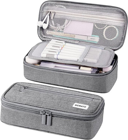 MEDIUM MULTI COMPARTMENT  ORGANIZER CASE By WeMate-Light Grey