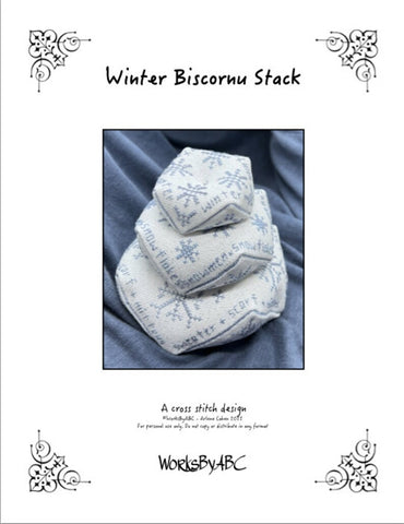 Winter Biscornu Stack By Works by ABC Counted Cross Stitch Pattern