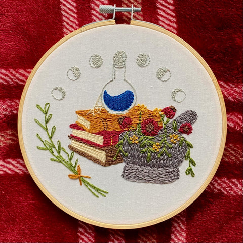 Witch's Apothecary Embroidery Kit By Stitches By Tiff