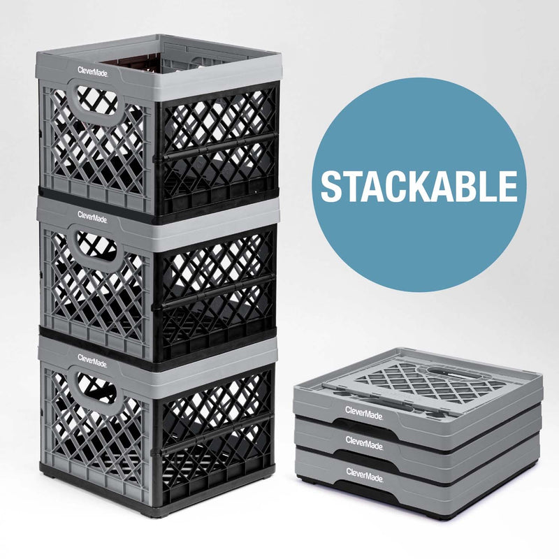 Collapsible Milk Crate From Clever Made-Ocean