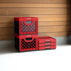 Collapsible Milk Crate From Clever Made-Canada Red