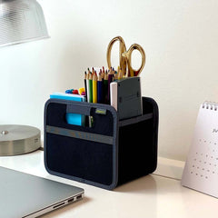 Mini Foldable Storage Box Cube Organizer by Meori -Lava Black