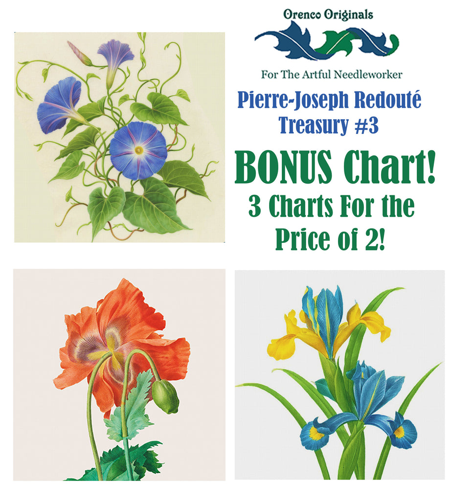Redoute Deluxe Treasury Counted Cross Stitch Patterns Charts BONUS: 3 charts for the price of 2! (Copy)