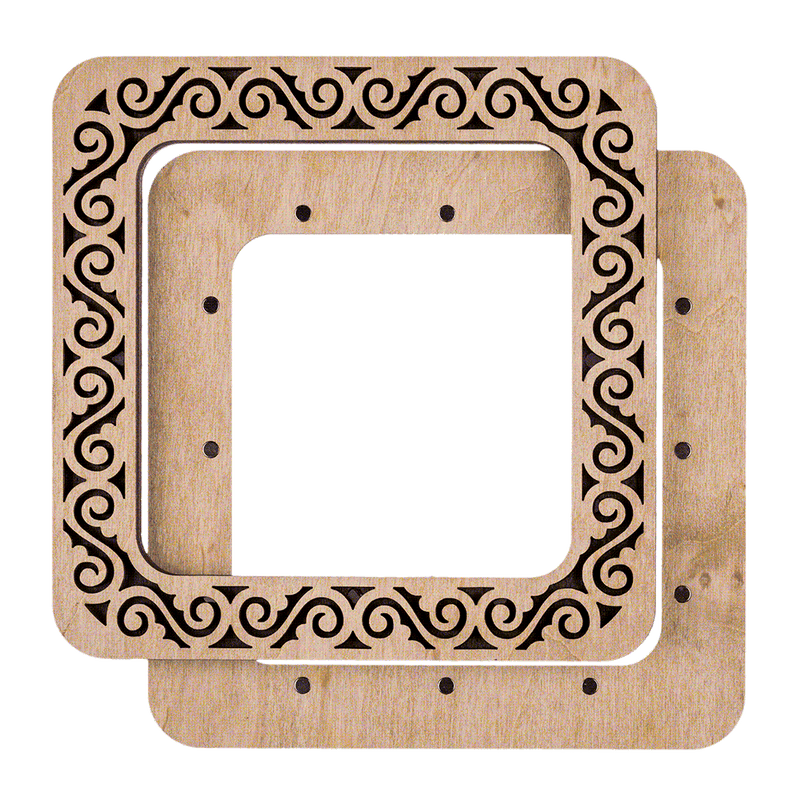 Wooden Magnetic Frames-Hoop-5.5 inches Square From Hobby Jobby