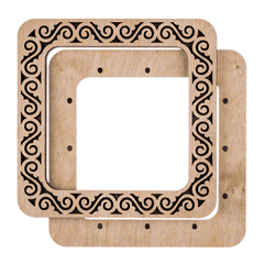 Wooden Magnetic Frames-Hoop-5.5 inches Square From Hobby Jobby