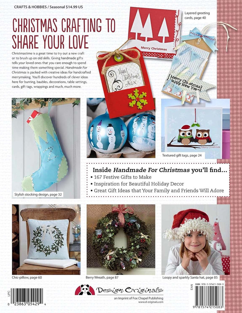 Handmade for Christmas: Easy Crafts and Creative Ideas for Sewing, Stitching, Papercraft, Knitting, and Crochet (Design Originals)