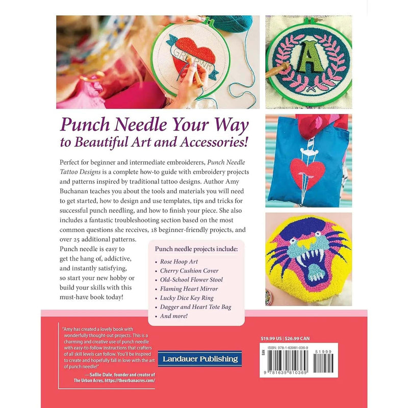 Punch Needle Tattoo Designs - Beginner Friendly Projects By Amy Buchanan