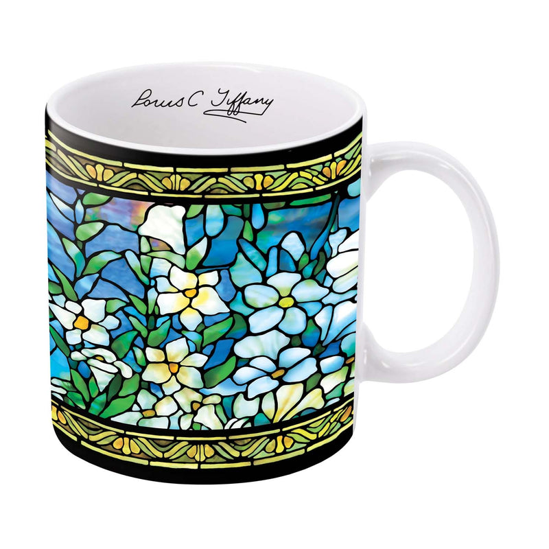 14 oz Ceramic Mug - Tiffany Field of Lilies From Rain Capers