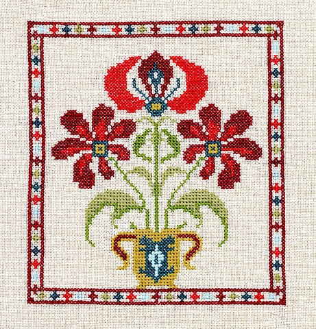 GRECIAN URN #3 by Avlea Folk Embroidery Counted Cross Stitch Kit