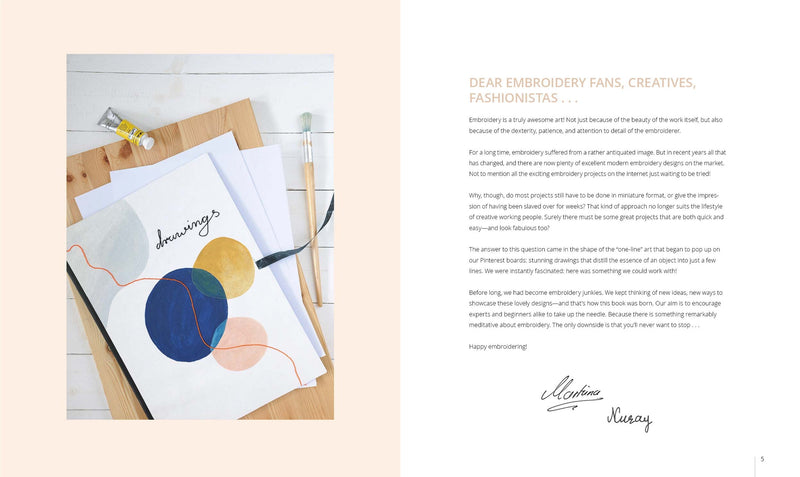 Stitch with One Line: 33 Easy-to-Embroider Minimalist Designs By  Martina Unterfrauner