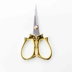 Golden Cat Embroidery Scissors with Sheath From Twice Sheered Sheep