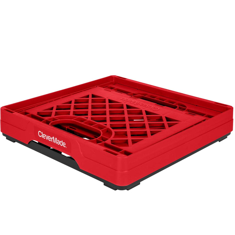 Collapsible Milk Crate From Clever Made-Canada Red