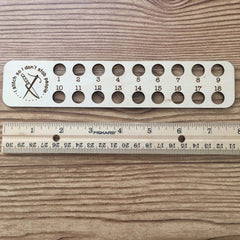 I Stitch So I Don't Stab Embroidery Floss Organizer For 18 Colors by Snarky Crafter Designs
