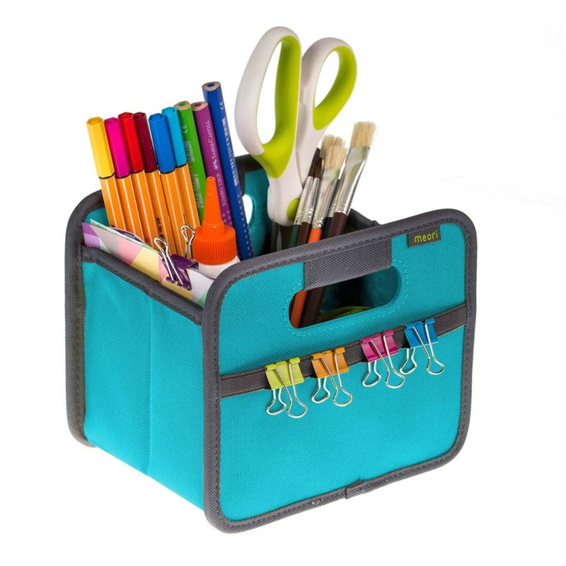 Mini Foldable Storage Box Cube Organizer by Meori -Azure Blue