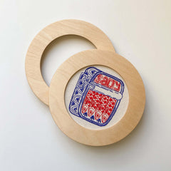 Caramel Round Embroidery Hoop Frame For 6" Hoop From Modern Hoopla