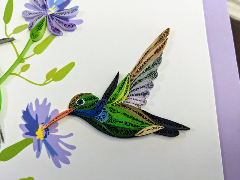 Hummingbirds Quilling Card From Blue Bird Cards - The Artful ...
