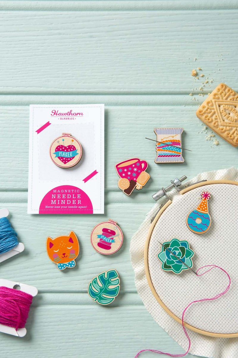 Succulent Magnetic Needle Minder Craft Gift  From Hawthorn Handmade