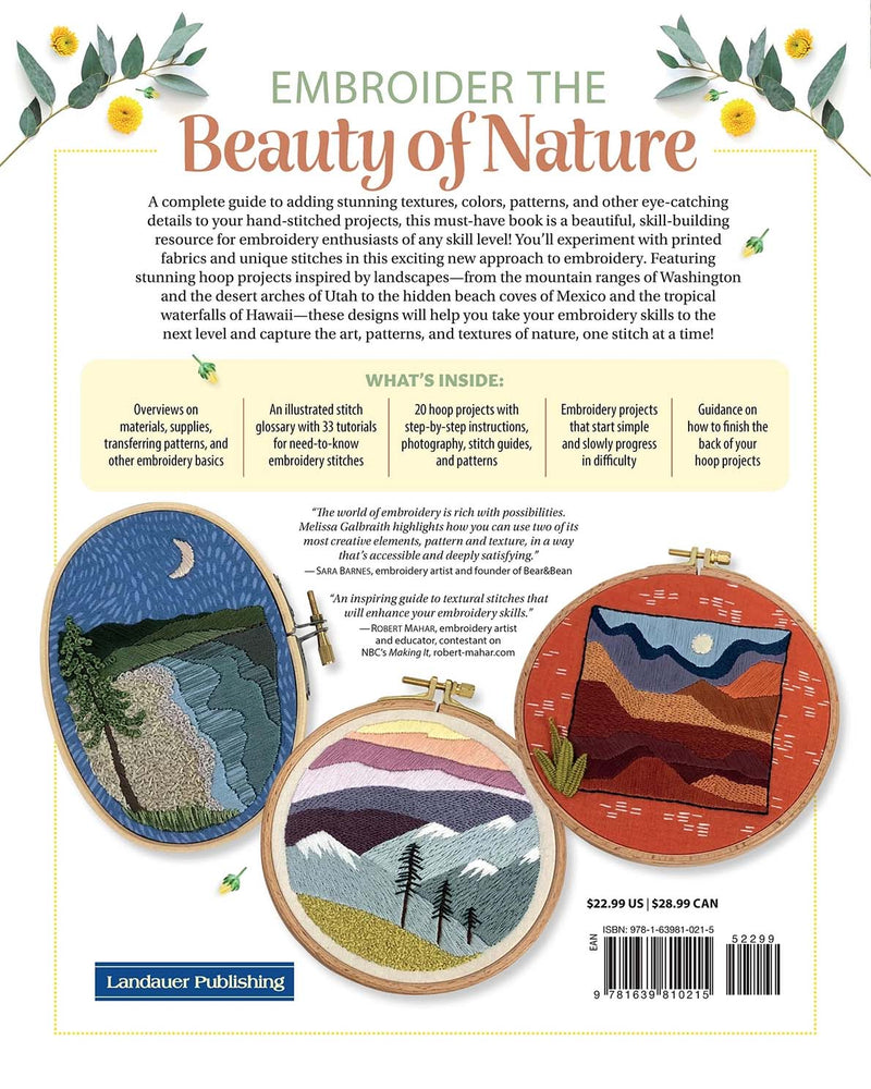 Diy How To Embroider Texture and Pattern- Hand Embroidery Diy Book by Melissa Galbraith