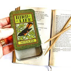 Bird Life Notions Tin NEEDLE CASE NEEDLE ORGANIZER-Small