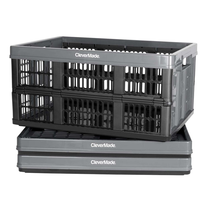 32L Collapsible Utility Crate From Clever Made-Stone
