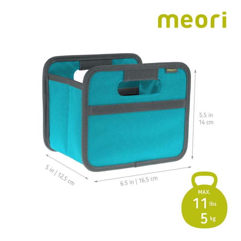 Mini Foldable Storage Box Cube Organizer by Meori -Azure Blue